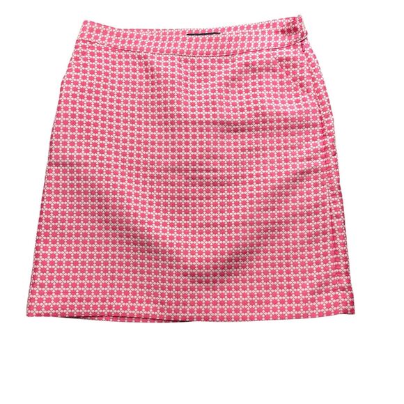 Brooks Brothers Dresses & Skirts - Brooks Brothers 10 Pink White High Waisted Mini Side Zip Skirt‎ Pockets